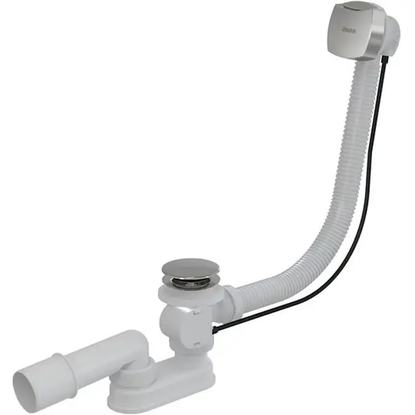 Слив-перелив Ravak для ванны  полуавтомат, квадратный, хром (X01507)