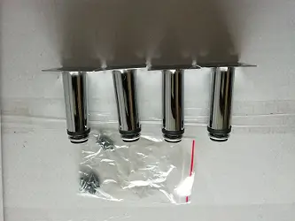 Ножки к тумбе Loranto Стиль 40, круглые, хром, 4шт. (CS00036183)