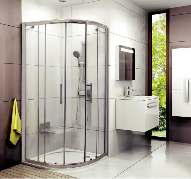 Душевой уголок Ravak Blix XP2CP4 -90 R 500, профиль хром, стекло прозрачное