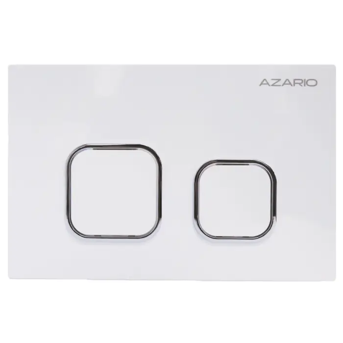 Кнопка смыва AZARIO NEW-TS механическая, двойной смыв, квадратные кнопки, ABS пластик, белый (AZ-ABS-002-W)