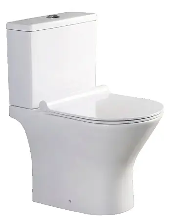 Унитаз-компакт Azario Вэрде 615х360х745 напольный, безободковый, с сиденьем микролифт ( AZ-2224)