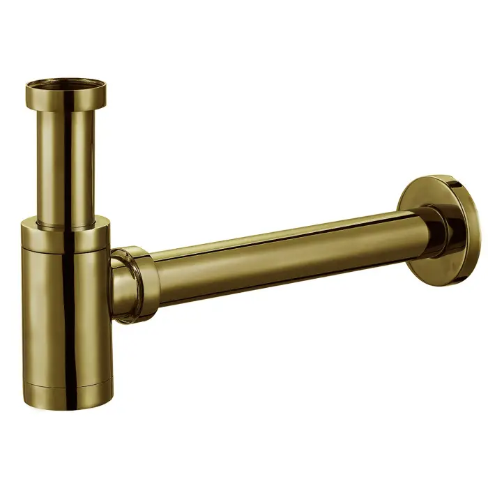 Сифон для раковины AZARIO G 1 1/4, без выпуска, цилиндр, латунь, бронза (AZ-108-BR)