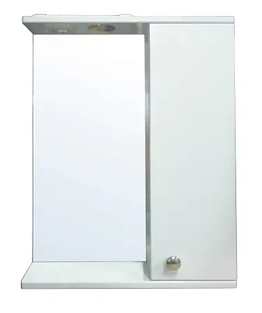 Loranto Моника Зеркало-шкаф 50 со светильником, правостороннее, 500х695х135