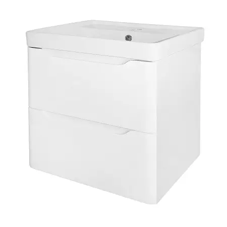 Комплект Azario Тумба LOTOS 50/2 510х425х570 подвесная, с раковиной Monte 50 белый гланцевый (CS00094662)