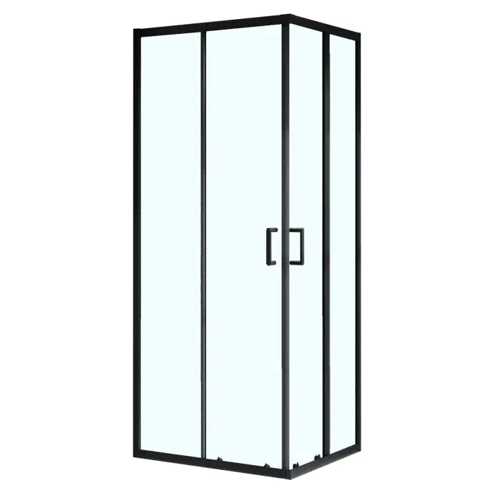 Душевое ограждение Azario Вена 900х900х1950 прозрачное стекло 6 мм, профиль черный матовый (AZ-R36-90-MB-CL)