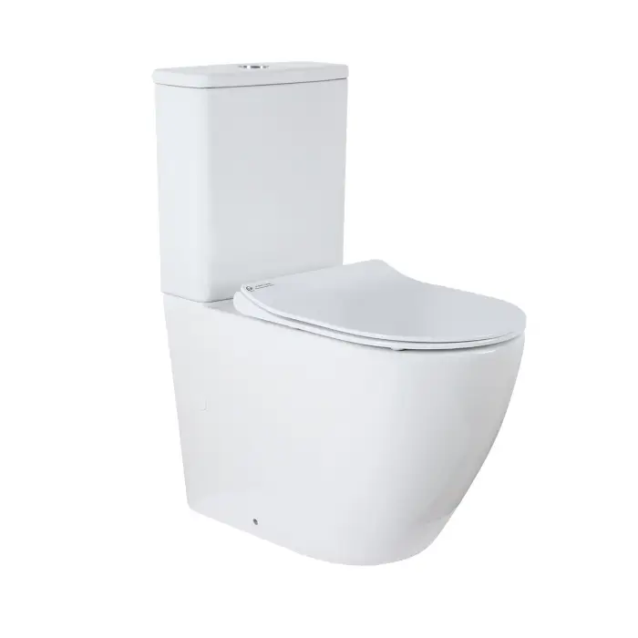 Унитаз-компакт Azario Градо 665х380х845 напольный, безободковый с бачком и сидением микролифт (AZ-2141)