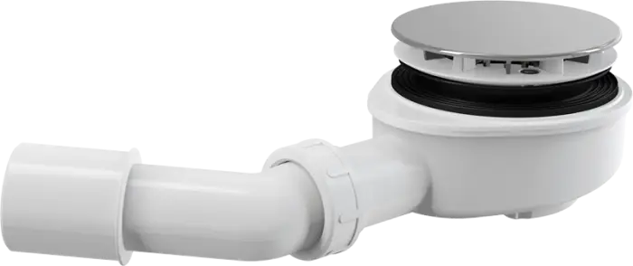 Сифон для душевого поддона Alcadrain заниженный, хромированный (A491CR)