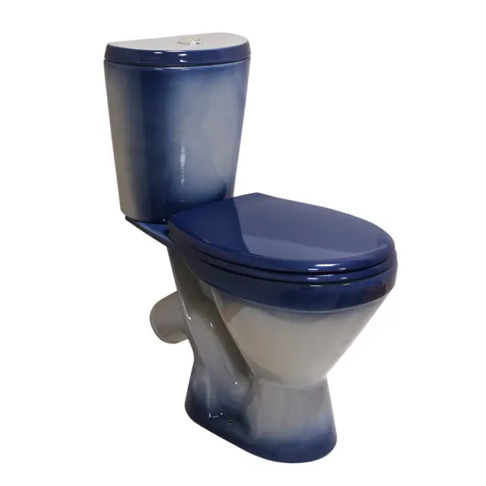 Унитаз-компакт Rosa Элегант однорежимный, синий декор (CS00094213)