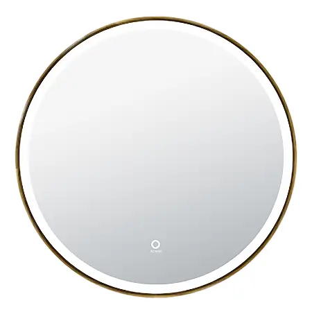 Зеркало AZARIO Diana D800 с подсветкой, сенсорный выключатель с функцией диммера, в алюминиевой раме, цвет дерево (AZ-Z-261CS)