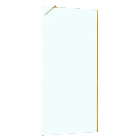 Душевая перегородка Azario Walk-in 900х1950 прозрачное стекло 8 мм, профиль брашированное золото (AZ-251-90-BGL-CL)