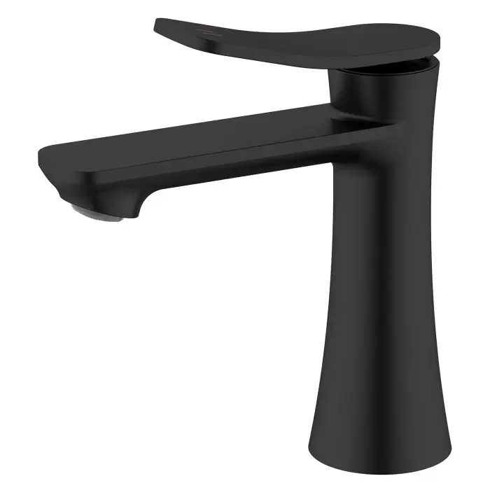 Cмеситель для раковины Azario Escaro керамический картридж, черный матовый (AZ-K1074B)