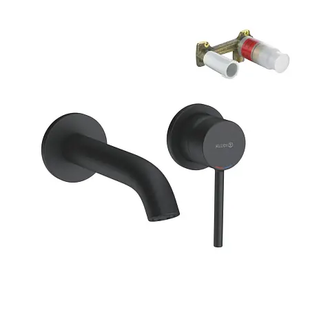 Смеситель для раковины Kludi Bozz + внутренняя часть, Черный матовый (382443976)