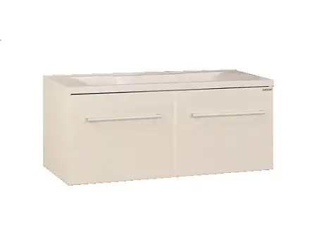 Тумба под раковину AQUATON Мадрид 100 М подвесная, 2 ящика, белая (1A128001MA010)