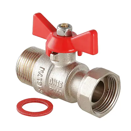 Кран шаровой Valtec с накидной гайкой 1/2" вн.-нар. (VT.260.N.0404)