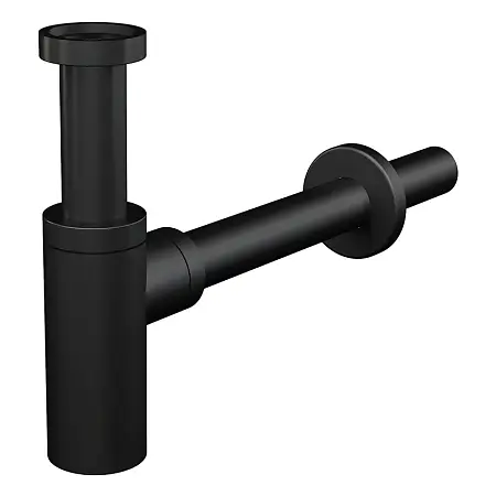 Сифон для раковины Alcadrain  DN32 DESIGN круглый, черный матовый (A400BLACK)