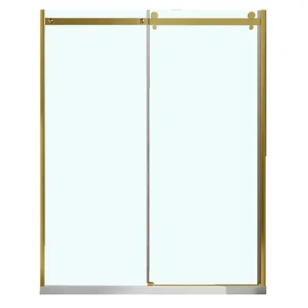 Душевая дверь Azario BERN 1700х1950, прозрачное стекло 6 мм, профиль брашированное золото (AZ-733-170-BGL-CL)