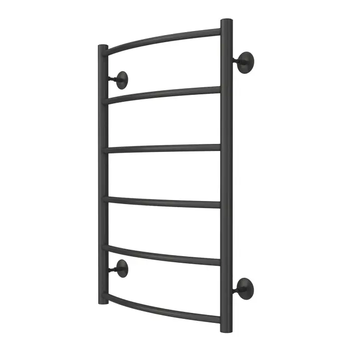 Полотенцесушитель водяной AZARIO VERONA 500/800 6 секций, нижнее/диагональное подключение, 1/2", графит (AZ83875G)