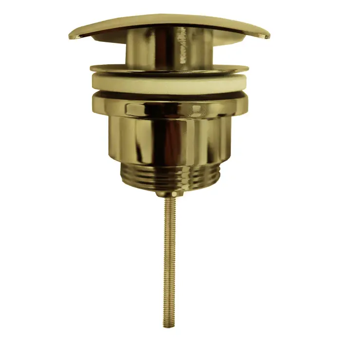 Донный клапан AZARIO для раковины, квадрат, CLIC-CLAC, G 1 1/4, латунь, бронза (AZ-106-BR)