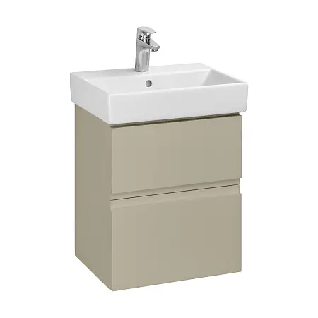 Комплект Roca OLETA модуль для раковины 500 мм, 460х374х548, с 2 ящиками + раковина мебельная PURE 500х390, 1 отв, капучино (Z.RU93.0.762.8)