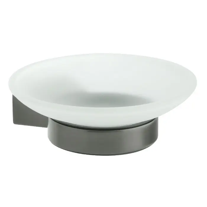 Мыльница Fixsen Trend GRAPHITE стекло, графит (FX-98008)