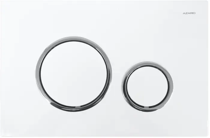 Кнопка смыва Azario двойная, белый+хром (AZ-8200-0045)