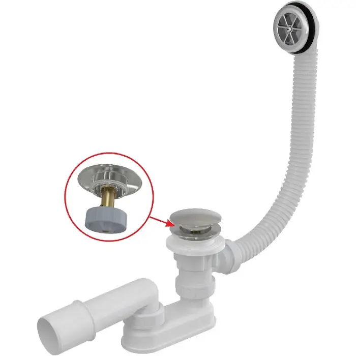 Слив-перелив для ванны Alcaplast Click-Clack, хром (A505CKM-100)