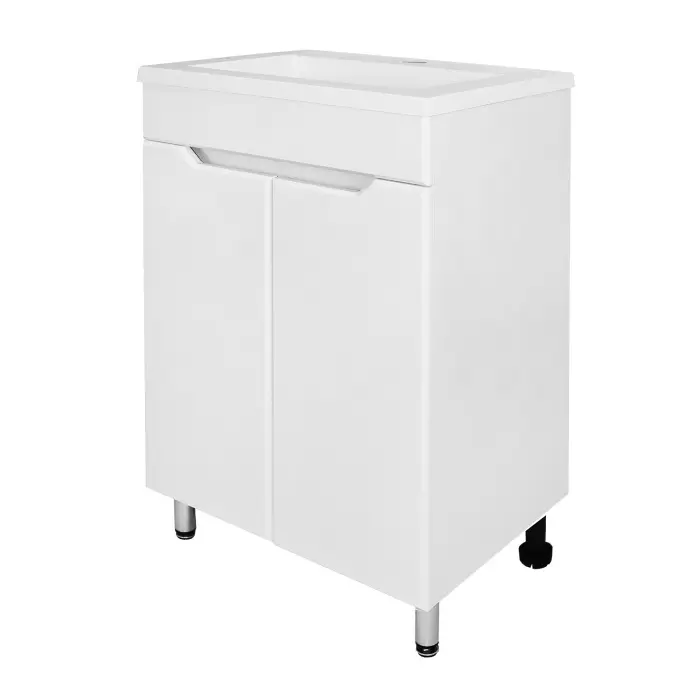 Комплект тумба Loranto Палермо 50Н 495х345х840 напольная, с раковиной Фрея 50, белый (CS00093376)