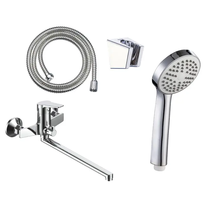 Смеситель для ванны LORANTO INESSA керамический картридж, длинный излив, хром (LR90287000)