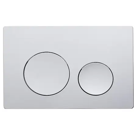 Клавиша смыва AZARIO NEW двойная, круглые кнопки, пластик, хром глянцевый (AZ-003.02)