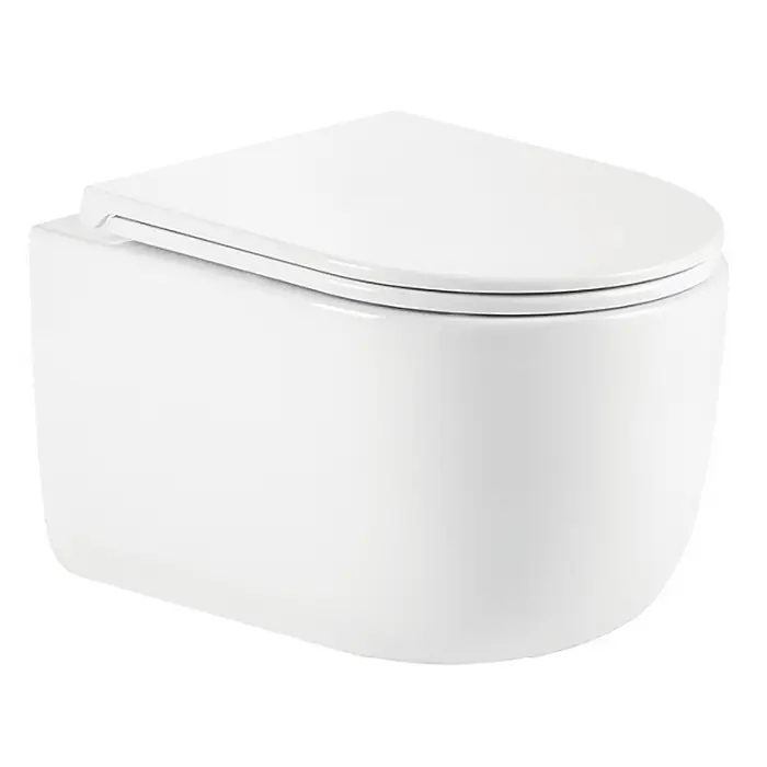 Унитаз подвесной Azario SERENATA 360х485х35 безободковый, система смыва "Скрытое Торнадо", с быстросъемным сиденьем "Микролифт" (AZ-5101T-WHT)