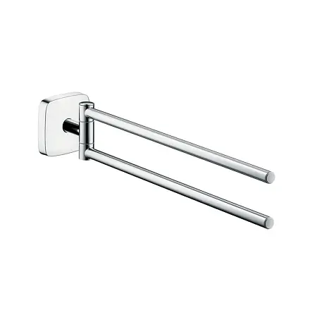 Полотенцедержатель Hansgrohe PuraVida, двухрожковый, хром (41512000)