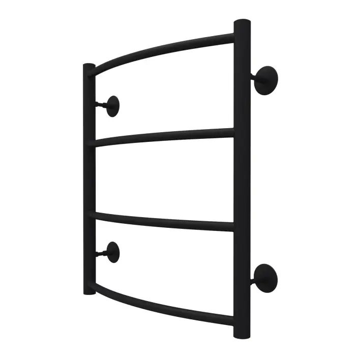 Полотенцесушитель водяной AZARIO Верона 500/600 4 секции, боковое подключение, 1/2", черный (AZ83912B)