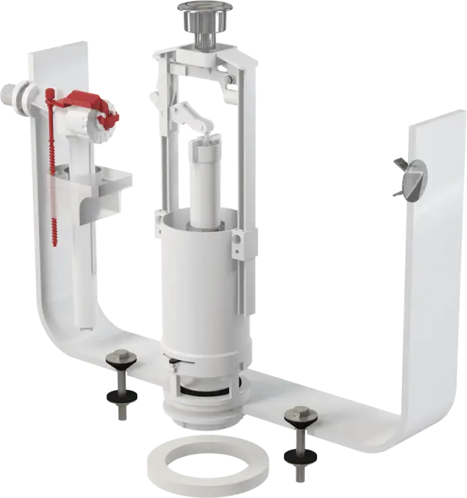 Сливная арматура Alcadrain с боковой подводкой (пластик), со стоп кнопкой, хром (SA2000 1/2" CHROM)