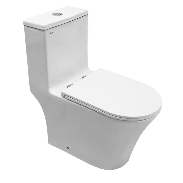 Унитаз-моноблок Azario Валли 690х360х760 напольный, слив "Торнадо", в комплекте с быстросъемным и сиденьем микролифт (AZ-80687)