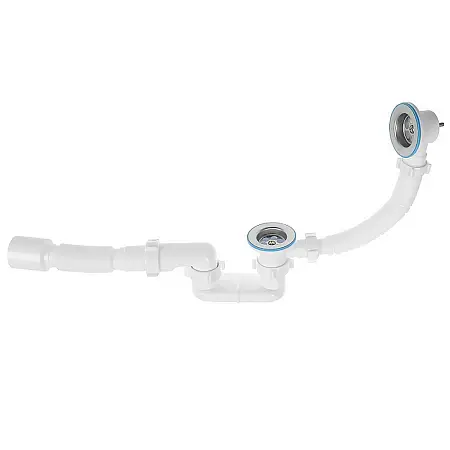 Сифон для ванны АНИ Пласт 1 1/2 дюйма 40 мм с гибкой трубой 40х50 мм (C6055)