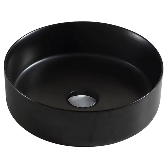 Раковина Azario 355х355х120 накладная, круглая, чёрная матовая (AZ-3134-MB)