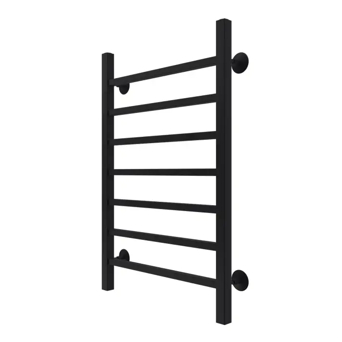Полотенцесушитель водяной AZARIO ANCONA 500/800 квадрат, 7 секций, нижнее/диагональное подключение, 1/2", черный (AZ83915B)