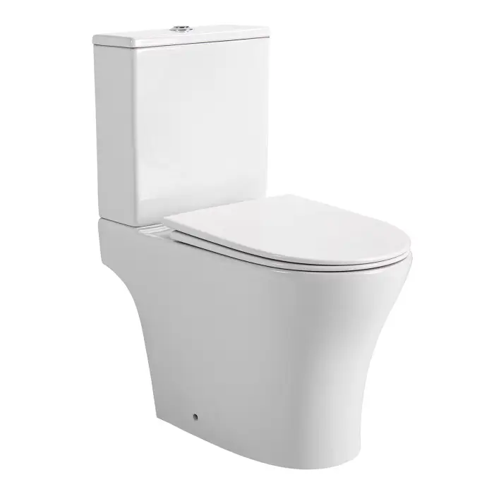 Унитаз-компакт Azario Reina 630х360х815 напольный, безободковый, слив "Скрытое Торнадо", с быстросъемным сиденьем "Микролифт" (AZ-2785T)