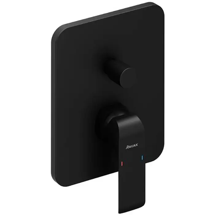 Смеситель для душа Ravak Flat FL 065.20 внешняя часть, керамический картридж, черный матовый (X070179)