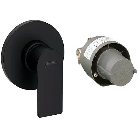 Смеситель для душа Hansgrohe Rebris E керамический картридж, черный матовый (72658670)