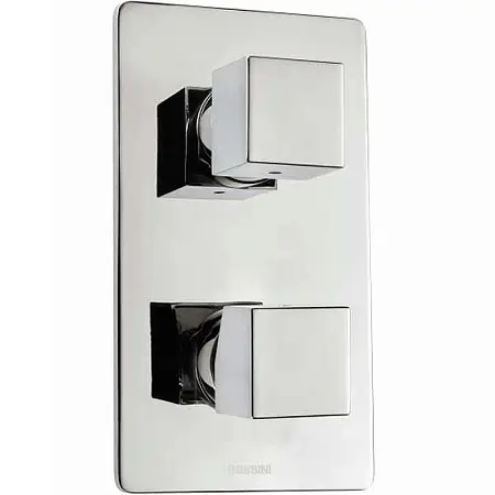 Смеситель для душа Bossini CUBE, встраиваемый (внешняя часть), с девиатором, цвет хром (Z00062.030)