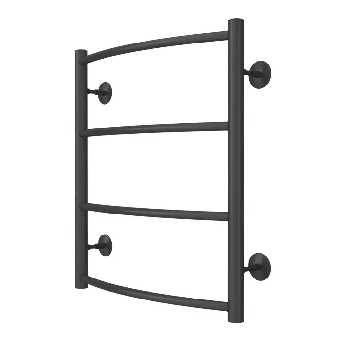 Полотенцесушитель водяной AZARIO VERONA 500/600 4 секции, нижнее/диагональное подключение, 1/2", графит (AZ83913G)