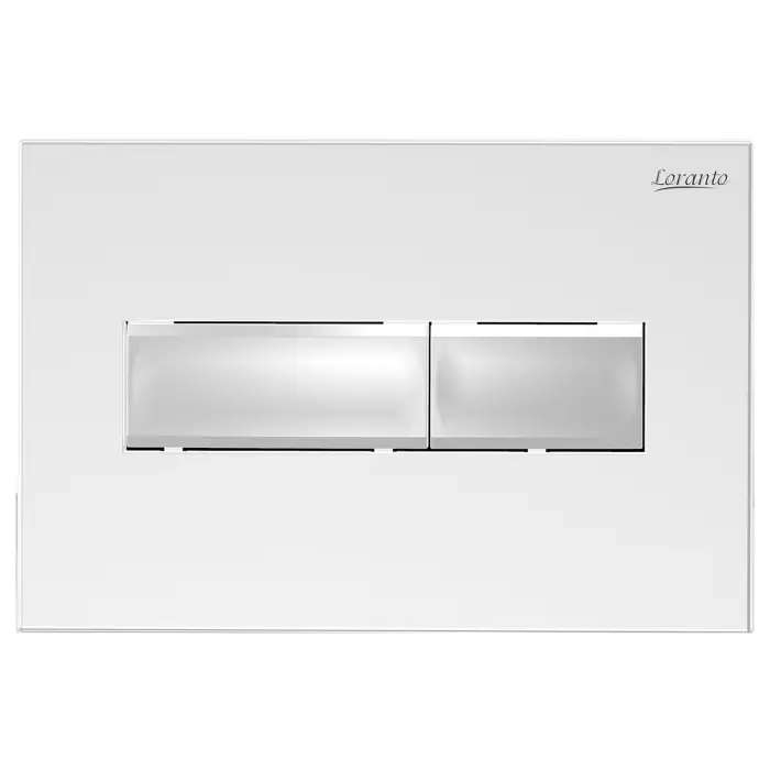 Кнопка смыва Loranto Prestige механическая, двойная, белый глянцевый (7520)