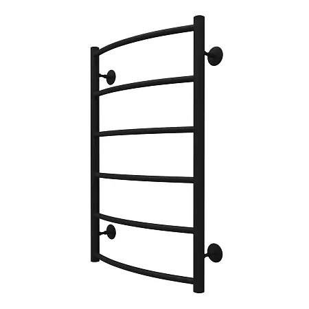 Полотенцесушитель водяной AZARIO VERONA 500/800 6 секций, нижнее/диагональное подключение, 1/2", черный (AZ83874B)