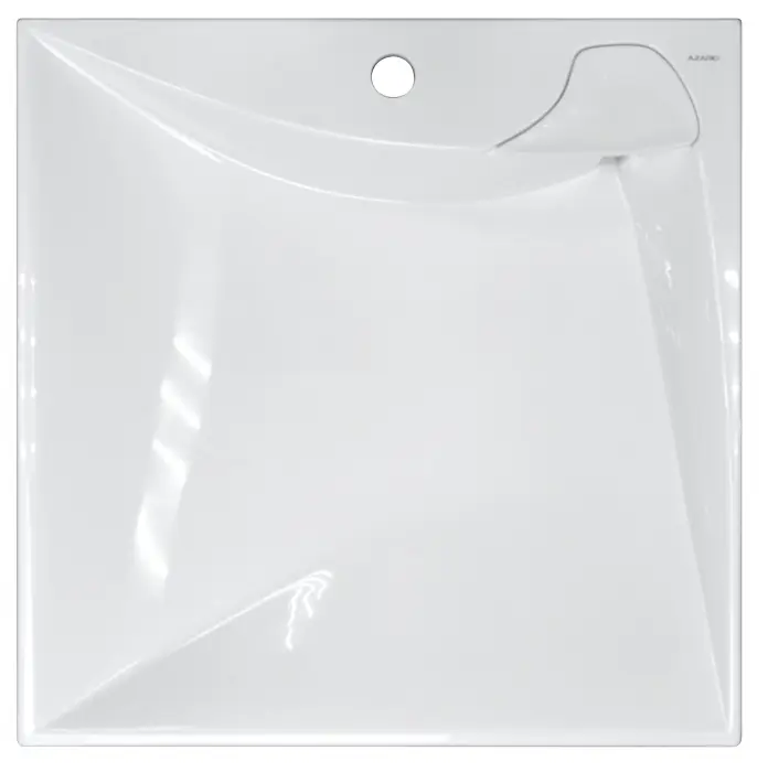 Раковина подвесная Azario Gratsiy 597х598х100 литьевой мрамор, белая (CS00078505)