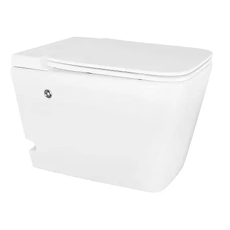 Унитаз импульсный Azario 360х590х440 напольный, квадратный, быстросъемное сиденье микролифт (AZ101)