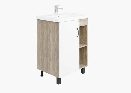 Тумба напольная Onika Тимбер 60.01 белый мат./дуб сонома (106115)