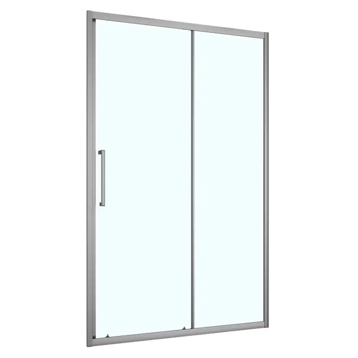 Душевая дверь Loranto 100x190 раздвижная, универсальная, прозрачное стекло 6 мм, профиль серый матовый (CS-AB03GG-100)