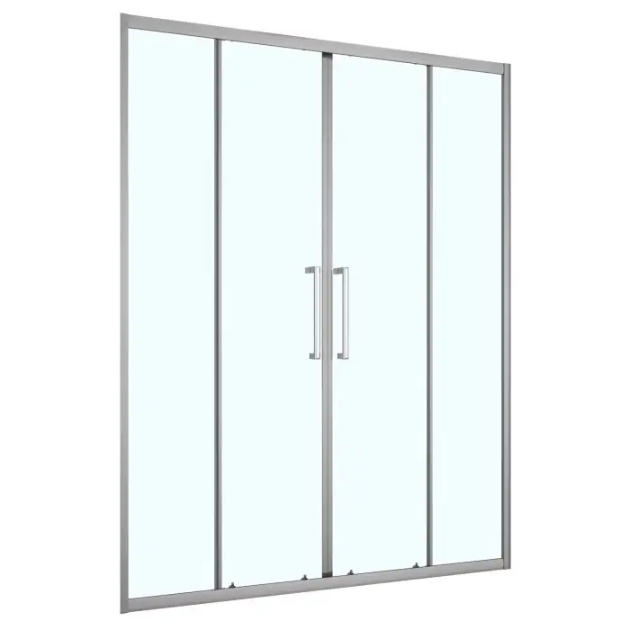 Душевая дверь Loranto 170x190 раздвижная, прозрачное стекло 6 мм, профиль серый матовый (CS-AB04GG-170)