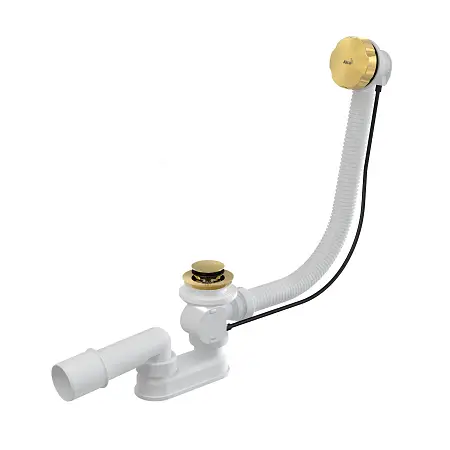 Слив-перелив Alcadrain для ванны, автомат, золото (A55GOLD-80-RU-01)